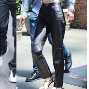 Nicole Miller Black Faux Leather Pants